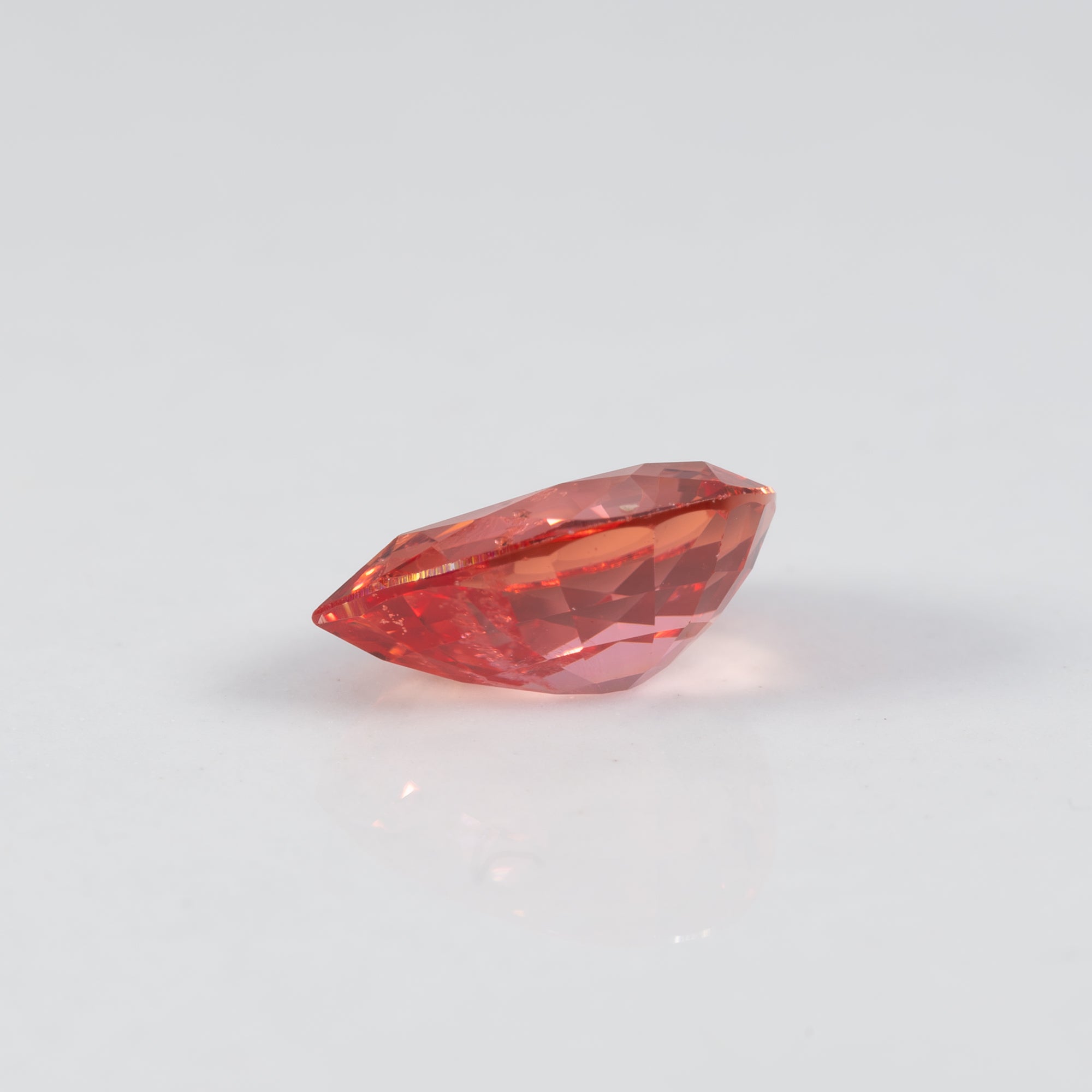 1.09 carat natural padparadscha sapphire pear 7x6mm loose gemstone – view 3