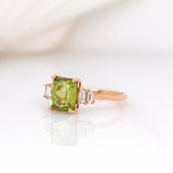 Nuri 14K Rose Gold Sphene and Diamond Ring | EM 8x6mm