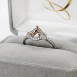 proposal day 14k gold semi mount diamond ring