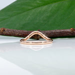14K rose gold diamond band ring