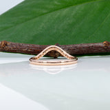 14K rose gold diamond band ring