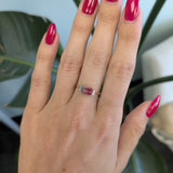 14K rose gold bi-color tourmaline ring