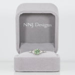 14K white gold montana sapphire ring