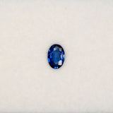0.73 carat natural blue sapphire, oval 7x4.8mm Ceylon loose gemstone
