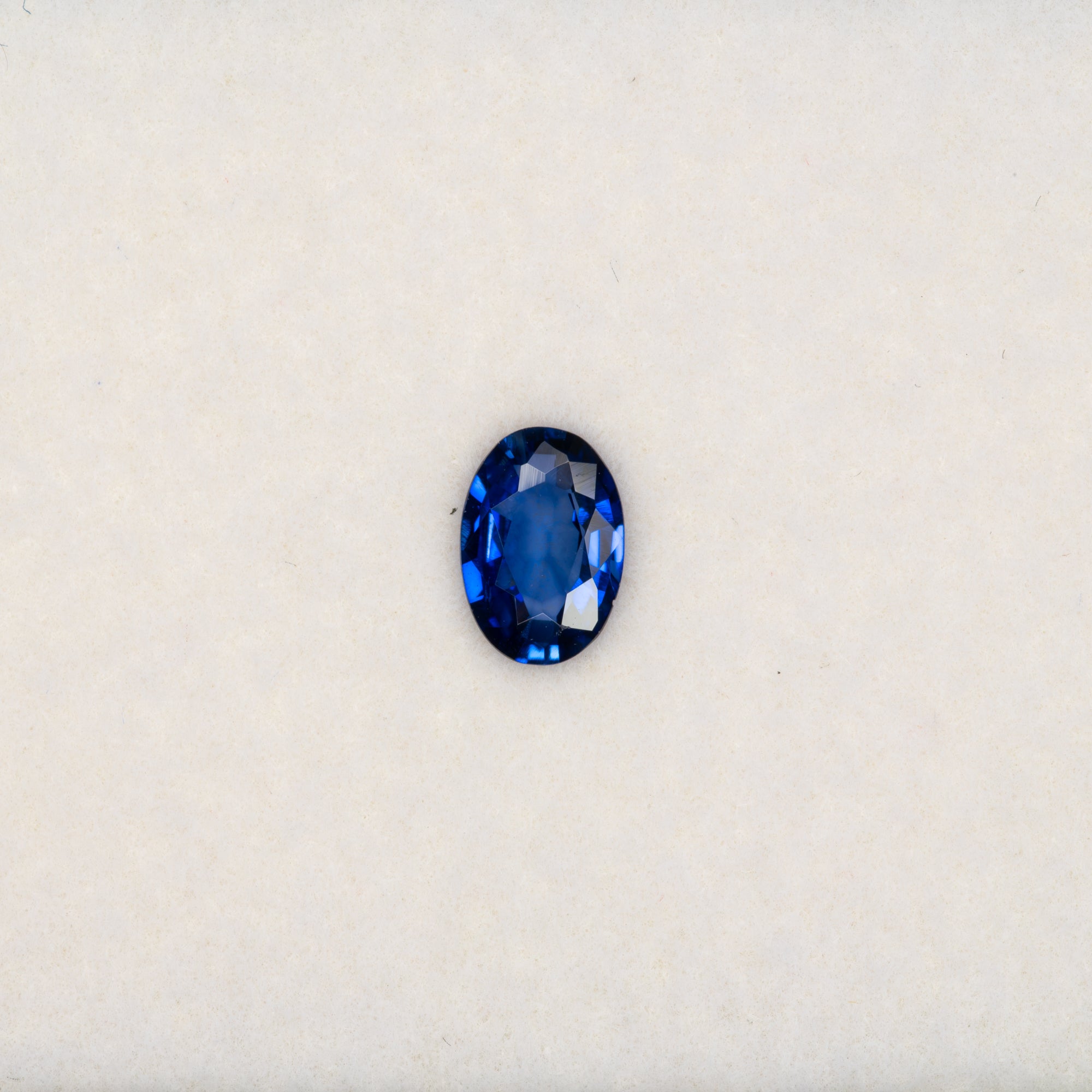 0.73 carat natural blue sapphire, oval 7x4.8mm Ceylon loose gemstone