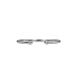Open Band Stackable Diamond Ring with Natural Diamond Accents in Solid 14K Gold
