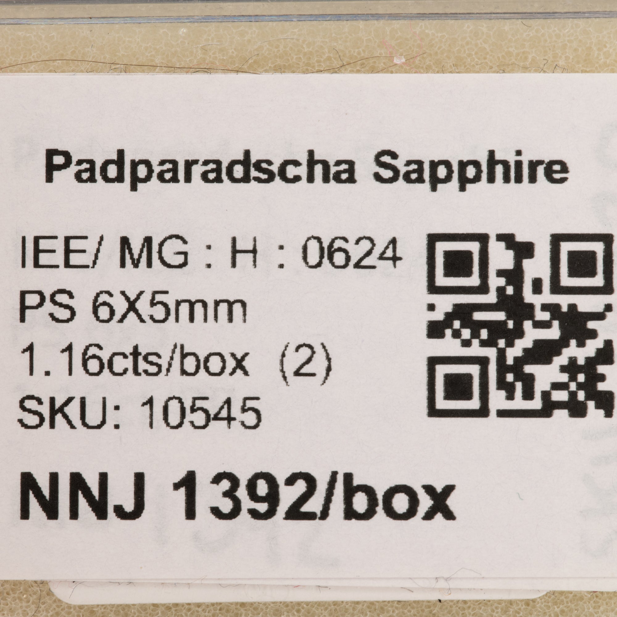 0.58 carat natural padparadscha sapphire pear 6x5mm loose gemstone – view 2