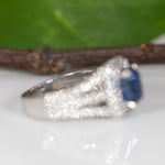 platinum ceylon sapphire ring
