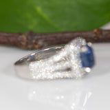 platinum ceylon sapphire ring