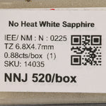 0.88 carat natural Ceylon white sapphire shield cut 6.8x4.7mm loose gemstone – view 2