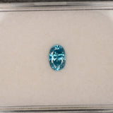 Natural Cambodian Blue Zircon Oval Shape 8.6x5.7x4.9mm 2.58ct Loose Gemstone