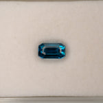 natural cambodian blue zircon emerald cut loose gemstone