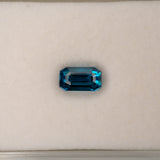 natural cambodian blue zircon emerald cut loose gemstone