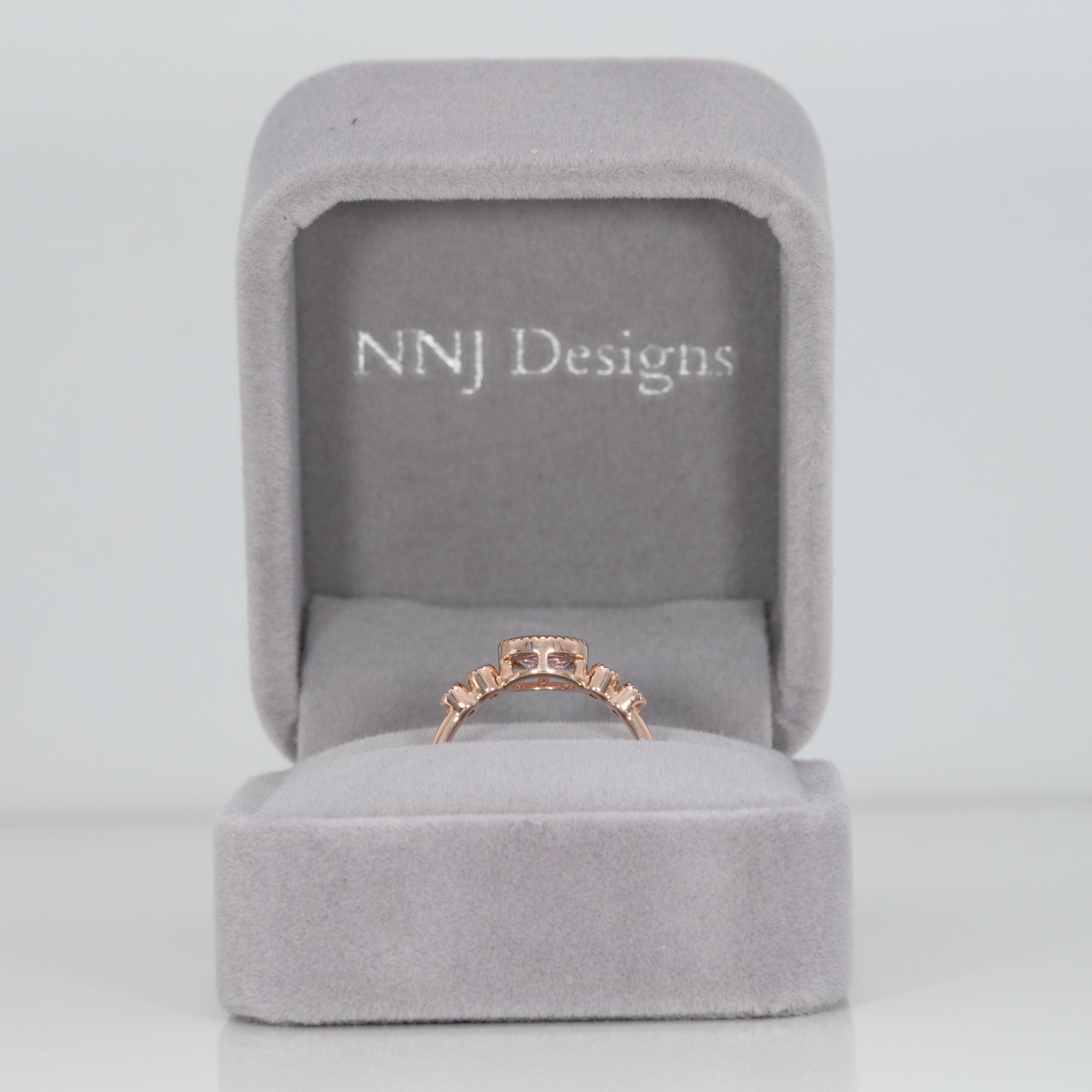 14K rose gold cor de rosa morganite ring