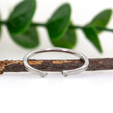 14K White Gold Diamond Open Stackable Band
