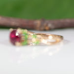 14K yellow gold madagascar ruby ring