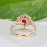 14K yellow gold burma ruby ring