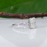 14K white gold lab grown diamond ring