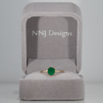 14K Yellow Gold Zambian Emerald Ring