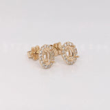 Angel Halo Earrings Semi Mount w Diamond Accents