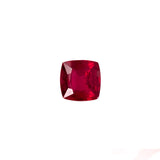 natural faceted square cushion red ruby gemstones for jewelry making