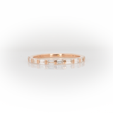 Timeless Solid 14K Gold Lab-Grown Baguette Cut Diamond Eternity Bands