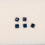 0.12 carat natural blue sapphire princess 2.5mm loose gemstone – view 2