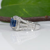 platinum ceylon sapphire ring