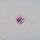0.88 carat natural pink sapphire, round 5.5mm loose gemstone