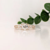 Vintage Inspired Ring Semi Mount w filigree design & pave diamond