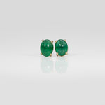 14K yellow gold zambian emerald earrings