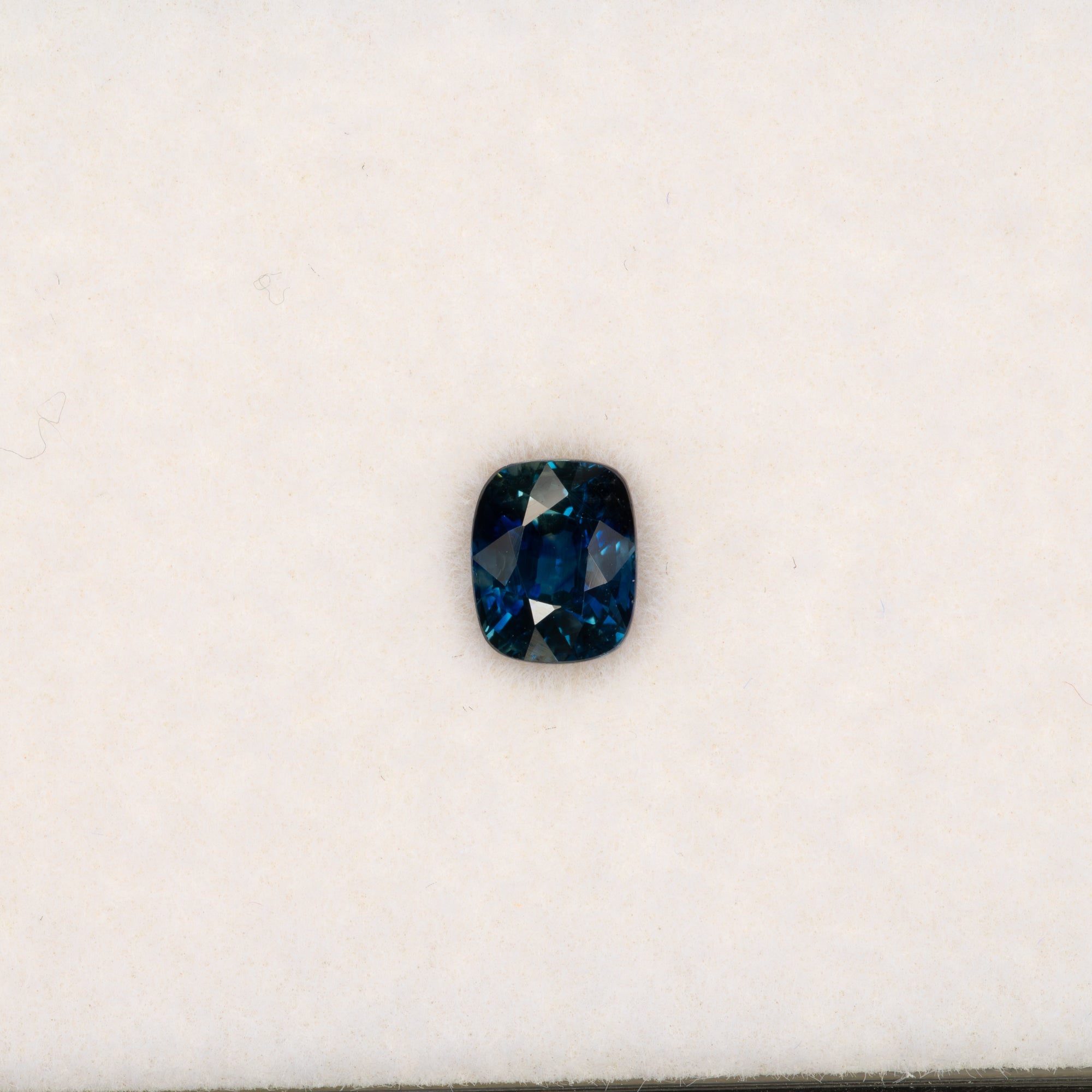 1.10 carat natural peacock blue sapphire, cushion 6x4.9mm Ceylon loose gemstone