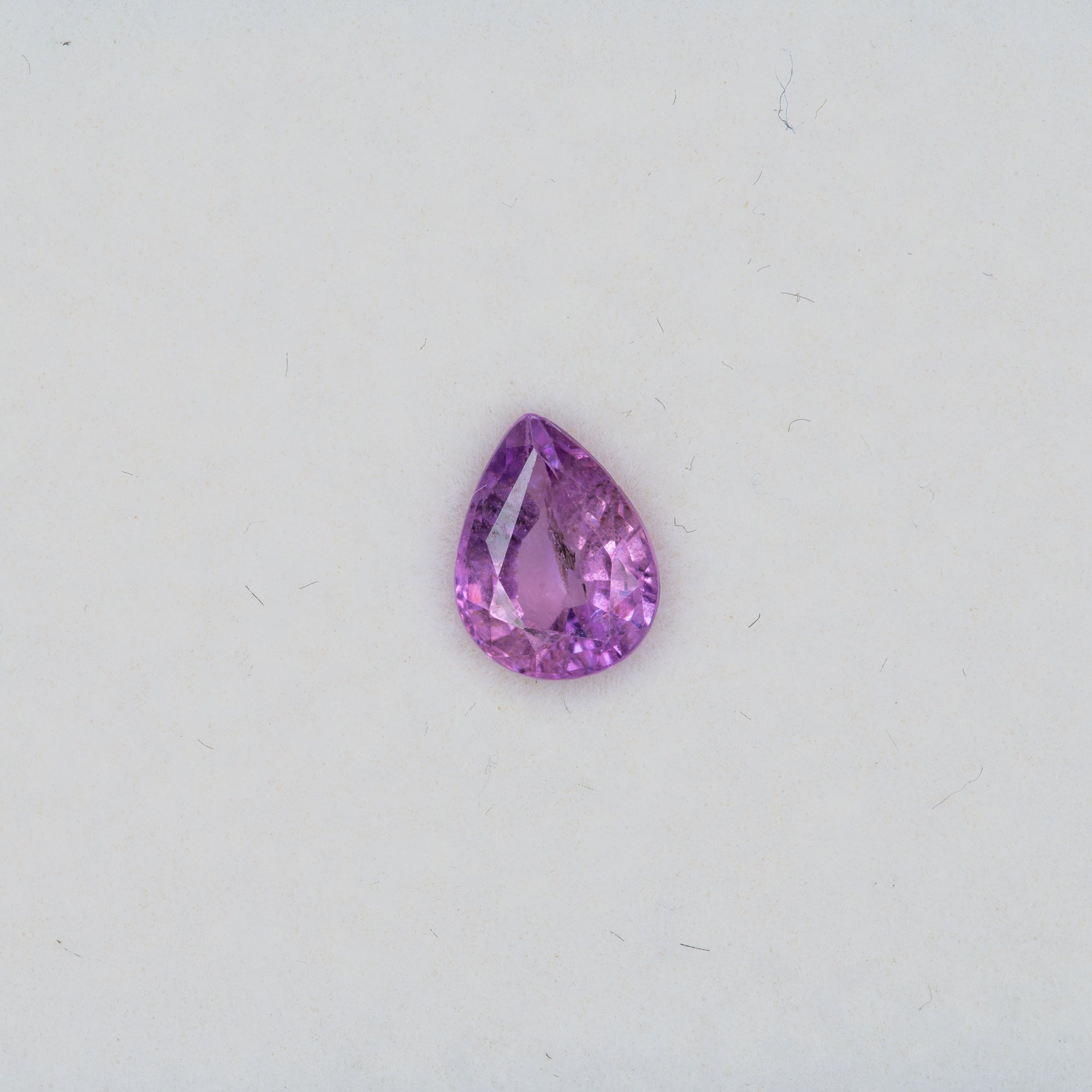 1.32 carat natural purple sapphire, pear 7.4x5.6mm loose gemstone