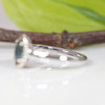 14K white gold montana sapphire ring