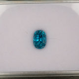 Natural Cambodian Blue Zircon Oval Shape 9.1x6.5x7.1mm 4.28ct Loose Gemstone