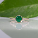 14K Yellow Gold Zambian Emerald Ring
