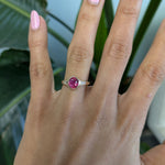 14K yellow gold pink sapphire ring