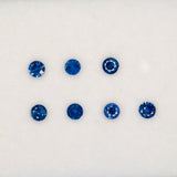 0.11 carat natural blue sapphire round 3mm loose gemstone – view 2