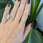 14K yellow gold lab diamond ring