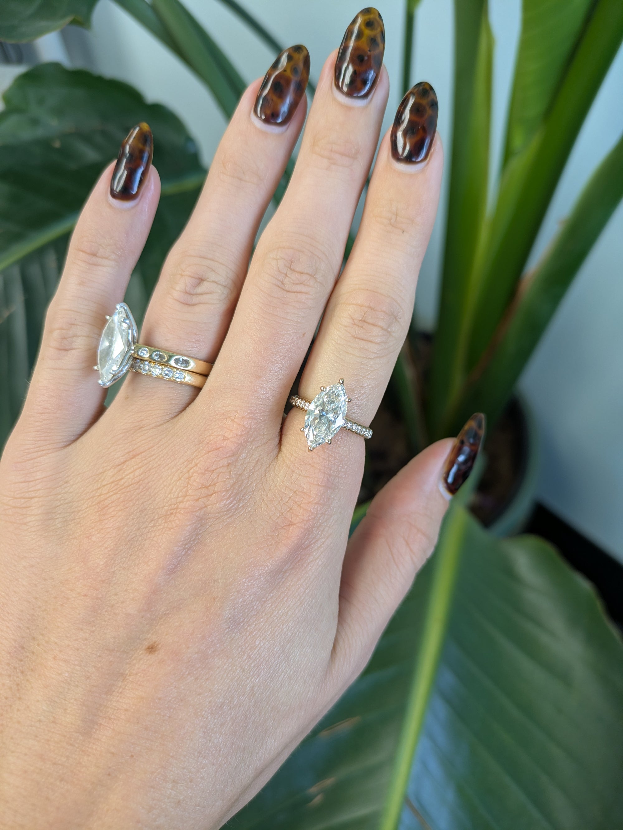 14K yellow gold lab diamond ring