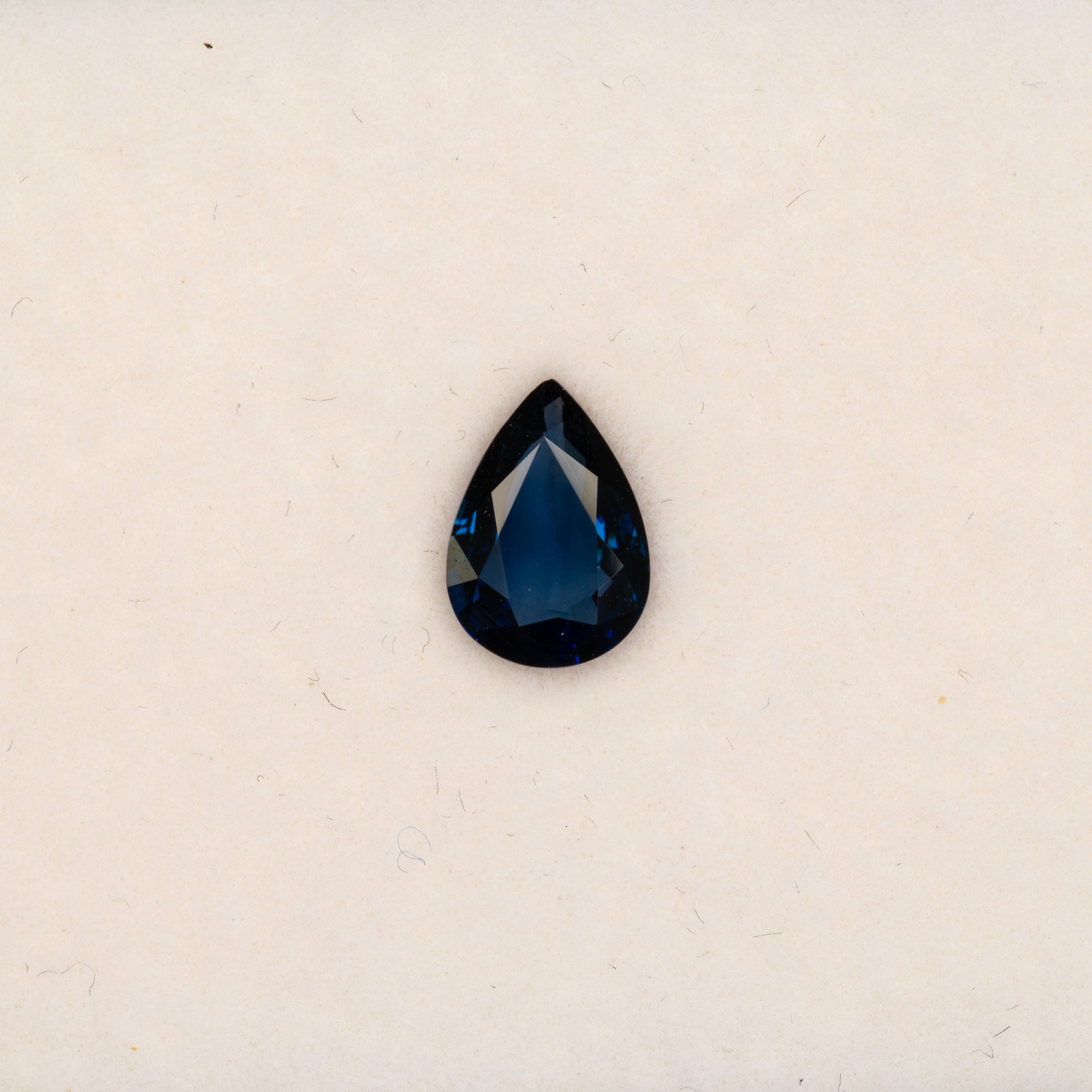 1.12 carat natural blue sapphire pear 8.4x5.9mm loose gemstone – view 3