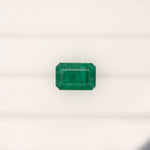 3.37ct zambian emerald emerald cut 10x6.7mm loose green gemstone