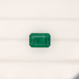 3.37ct zambian emerald emerald cut 10x6.7mm loose green gemstone