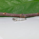 10K white gold single diamond estate ring