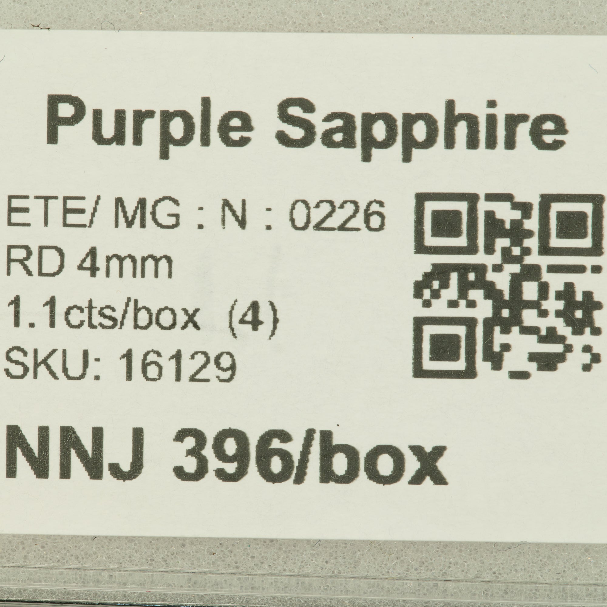 0.23 carat natural purple sapphire round 4mm loose gemstone – view 2