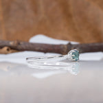 14K white gold alexandrite ring