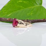 14K yellow gold Madagascar ruby estate ring