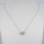 14K white gold lab grown diamond necklace