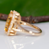 14K yellow gold citrine ring