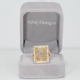 14K yellow gold diamond semi-mount ring